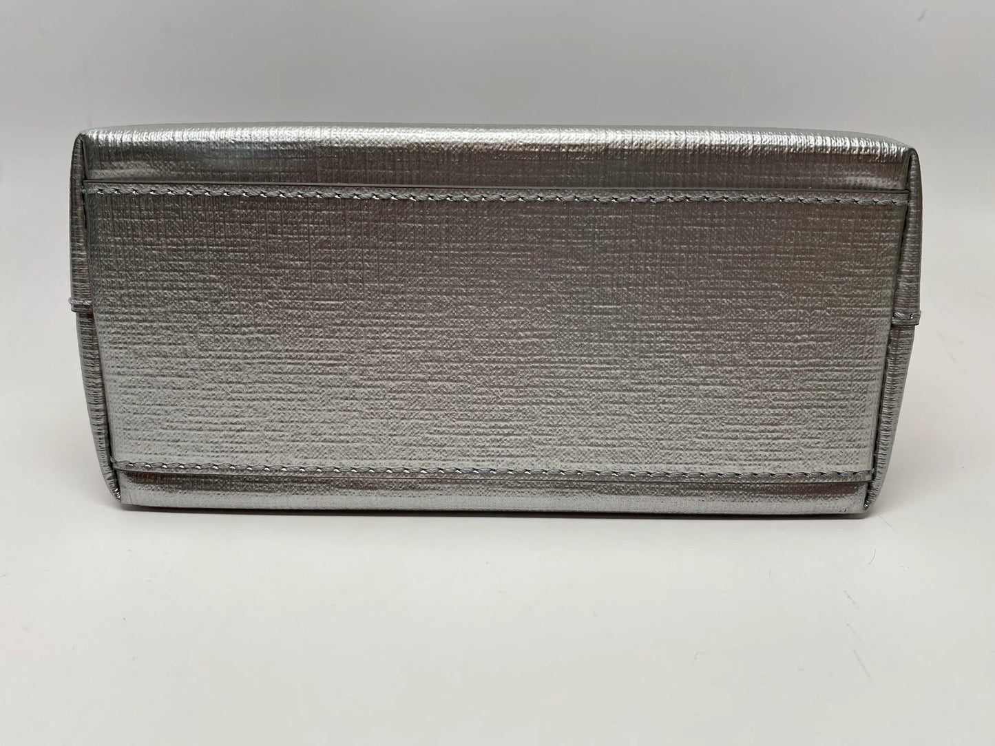 BALENCIAGA SHOPPING XXS NORTH SOUTH SILVER TOTE BAG