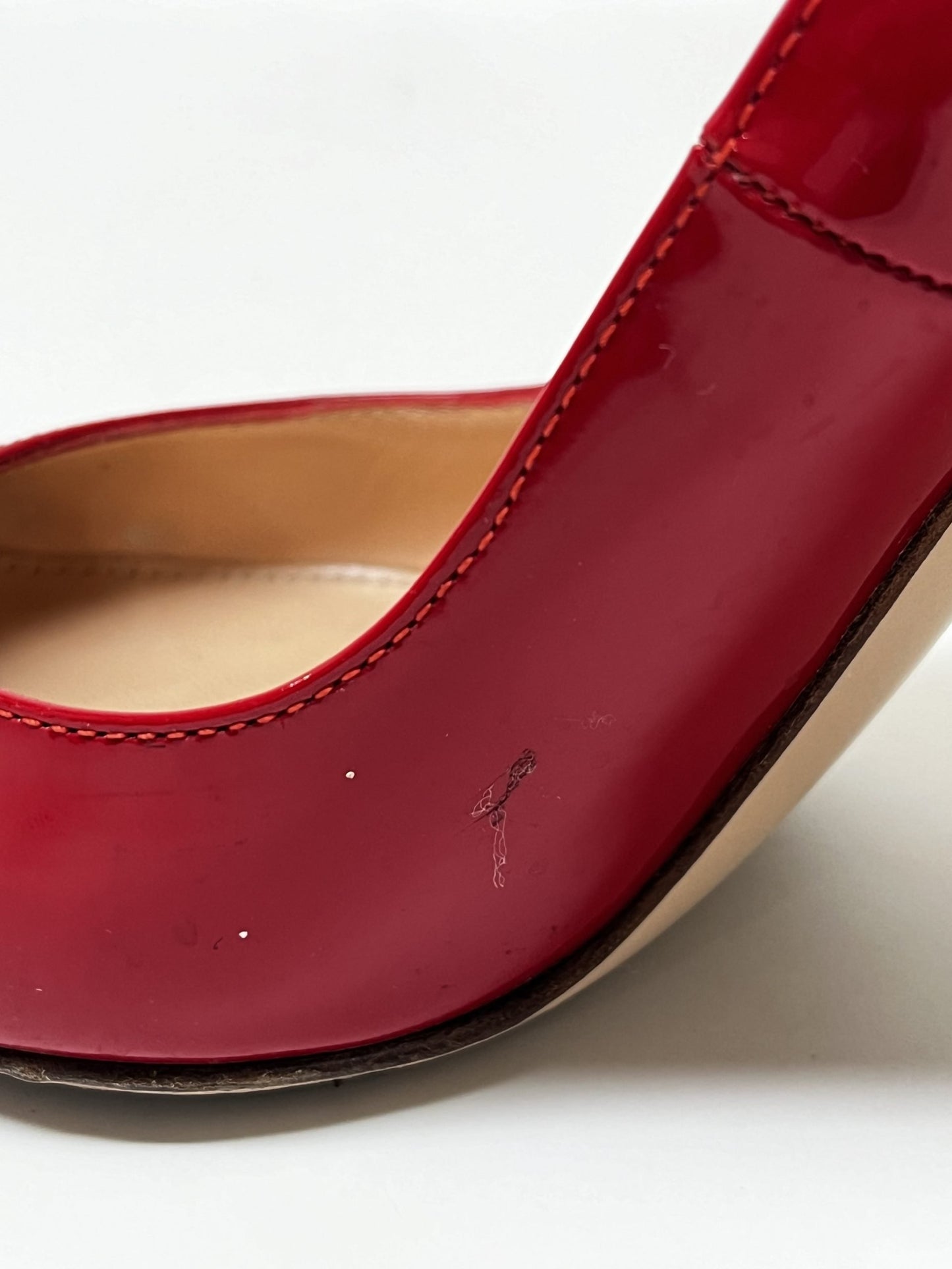 Gianvito Rossi 105 Patent Leather Pumps in Red