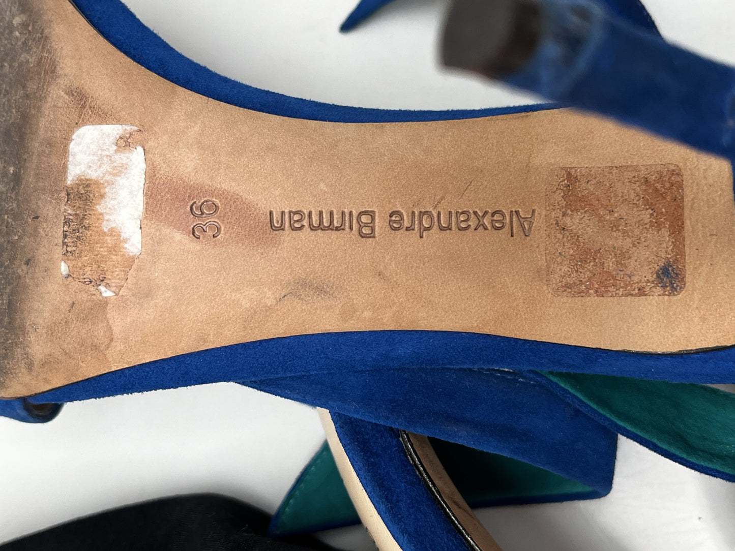 Alexandre Birman Suede Strap Sandal Blue