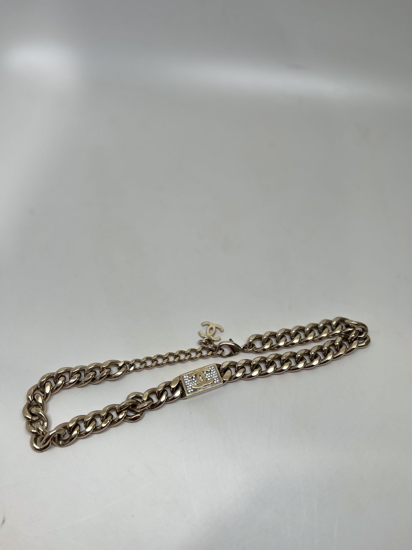 Chanel CC Chain Link Choker Necklace