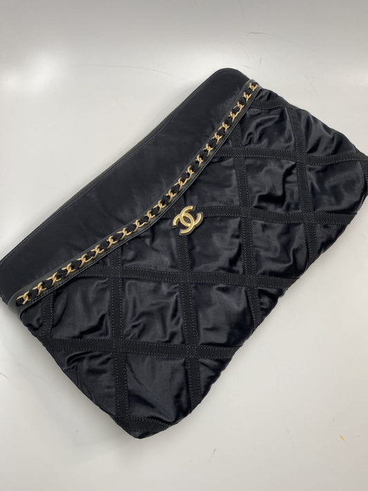 Chanel Nylon Grosgrain Lifestyle Pouch with Foldable Tote Bag