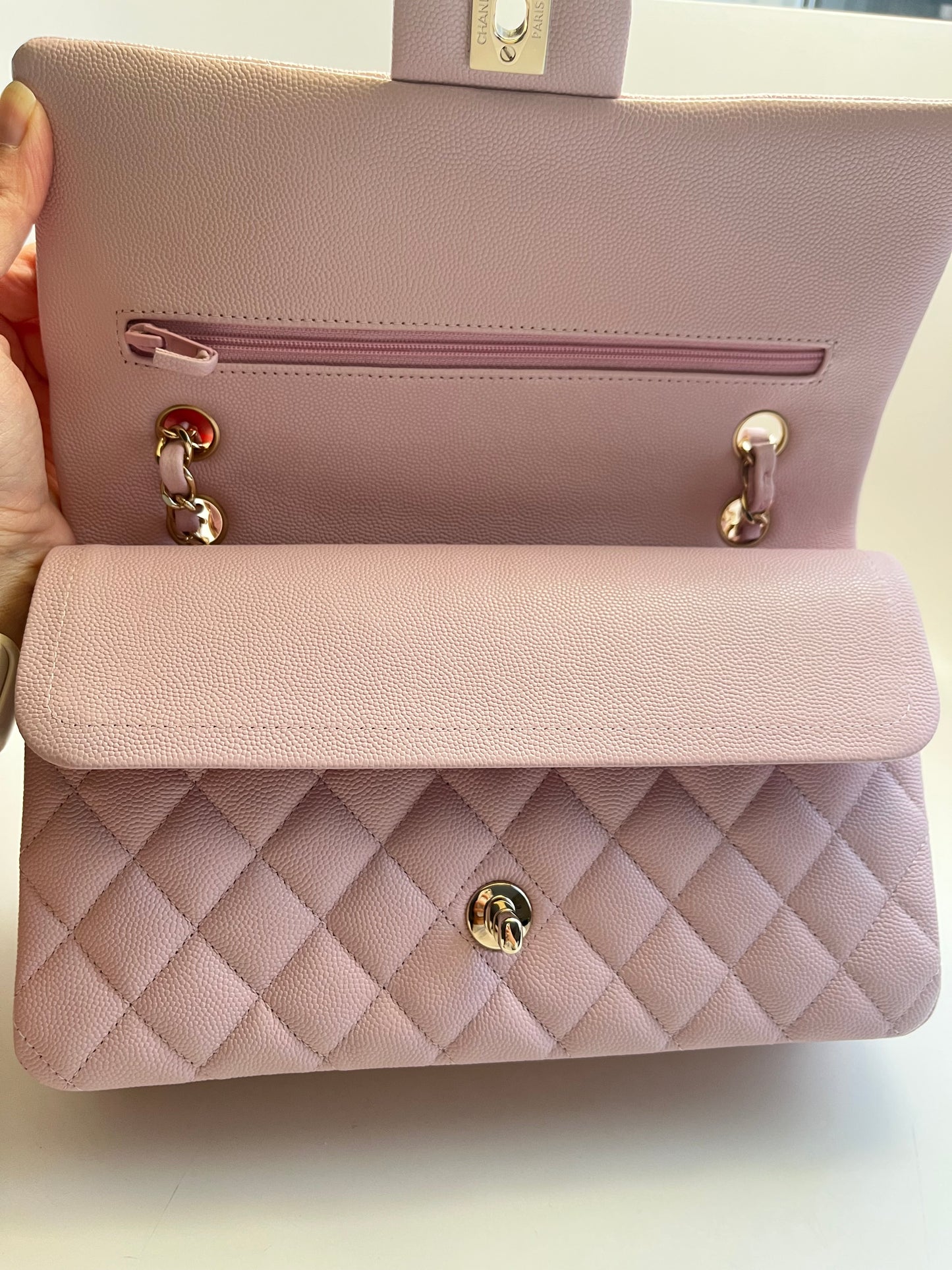 Chanel Classic ML Flap Pink Caviar