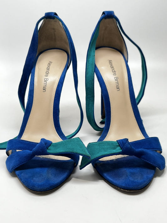 Alexandre Birman Suede Strap Sandal Blue