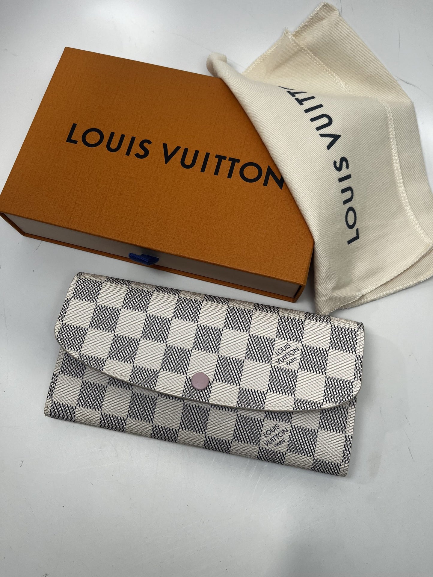 Louis Vuitton Emilie Wallet in Damier Azur