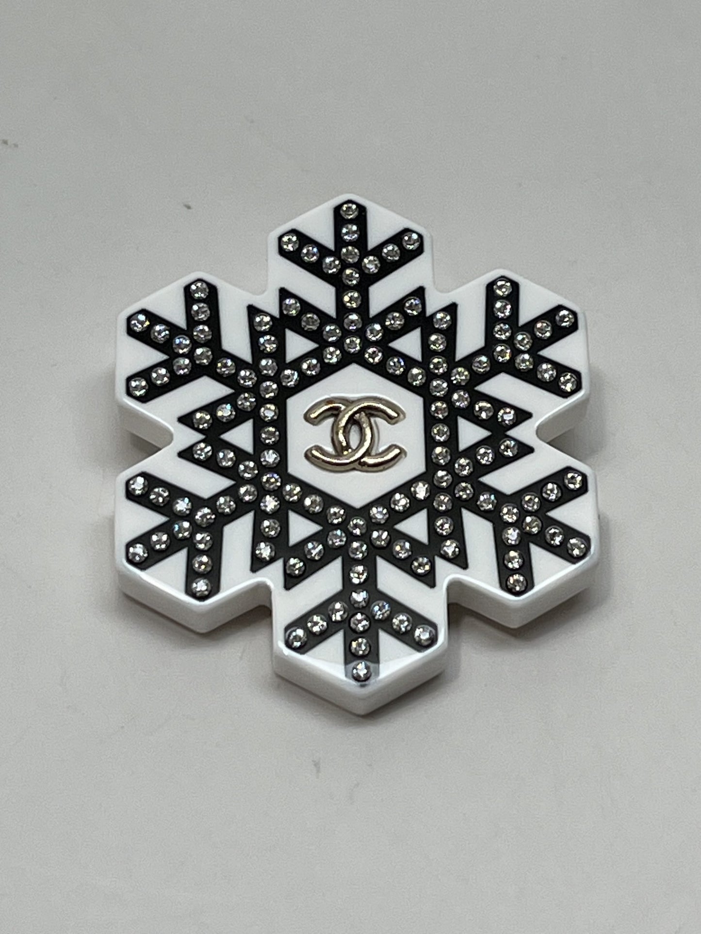 Chanel Snowflake Brooch - Resin with Rhinestone