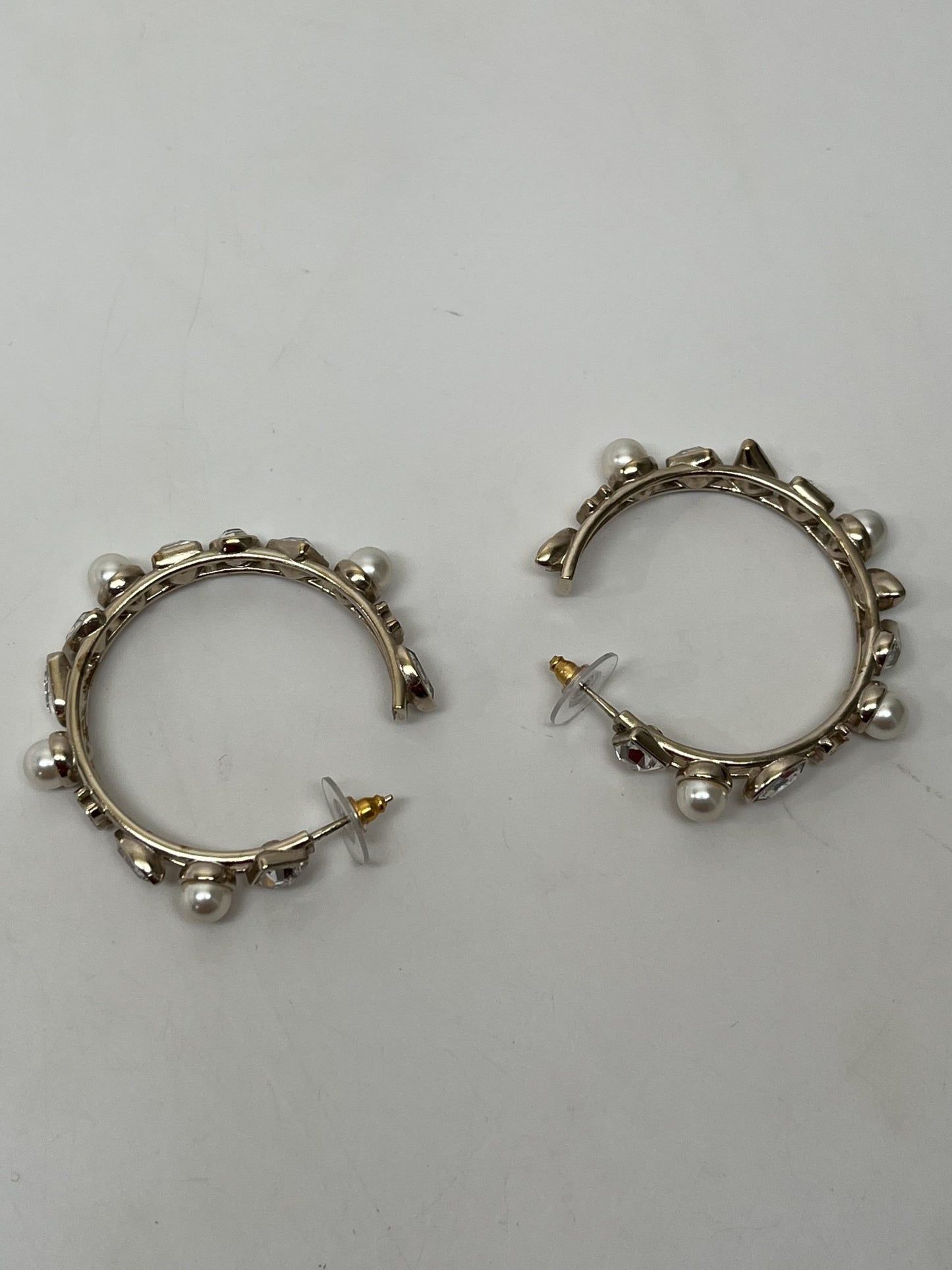 Chanel Pearl Hoop Earrings