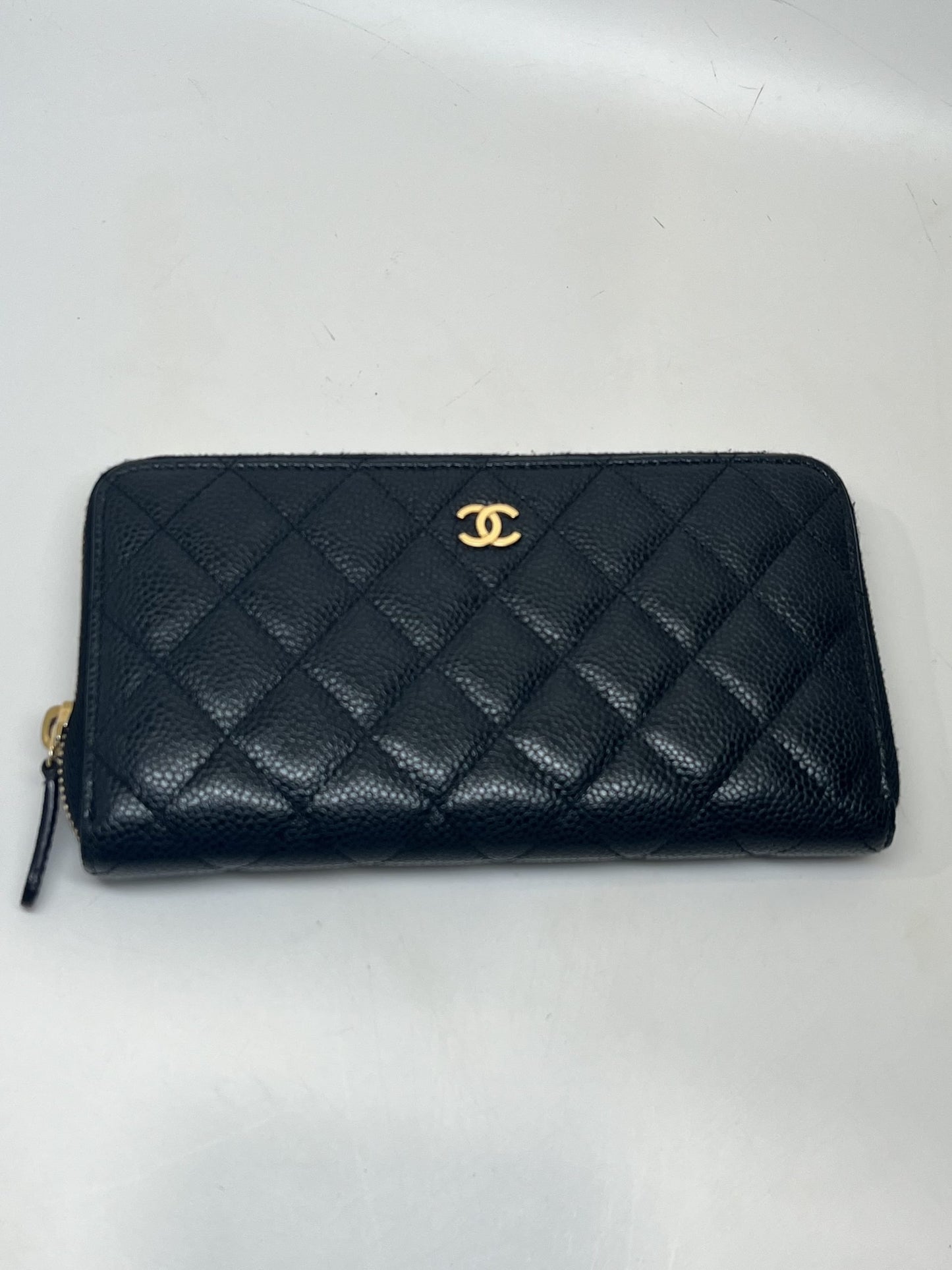 Chanel Classic Long Zipped Wallet in Caviar