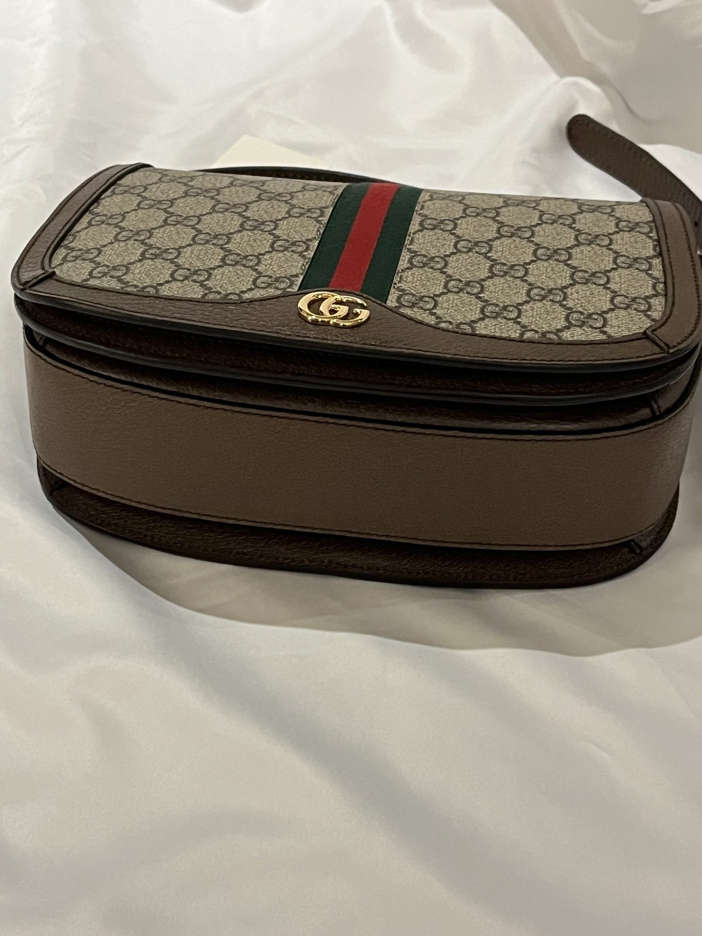 Gucci GG Medium Ophidia Bag in Beige and Ebony