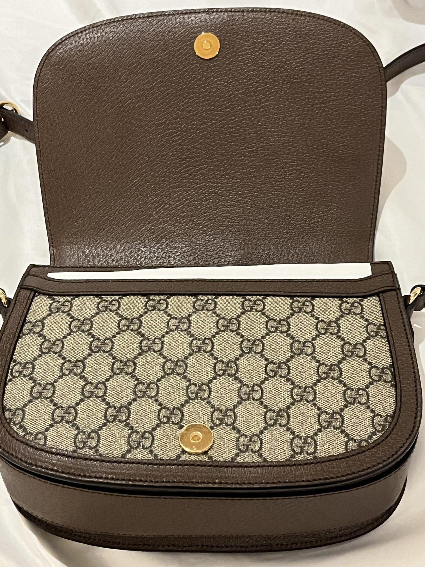 Gucci GG Medium Ophidia Bag in Beige and Ebony