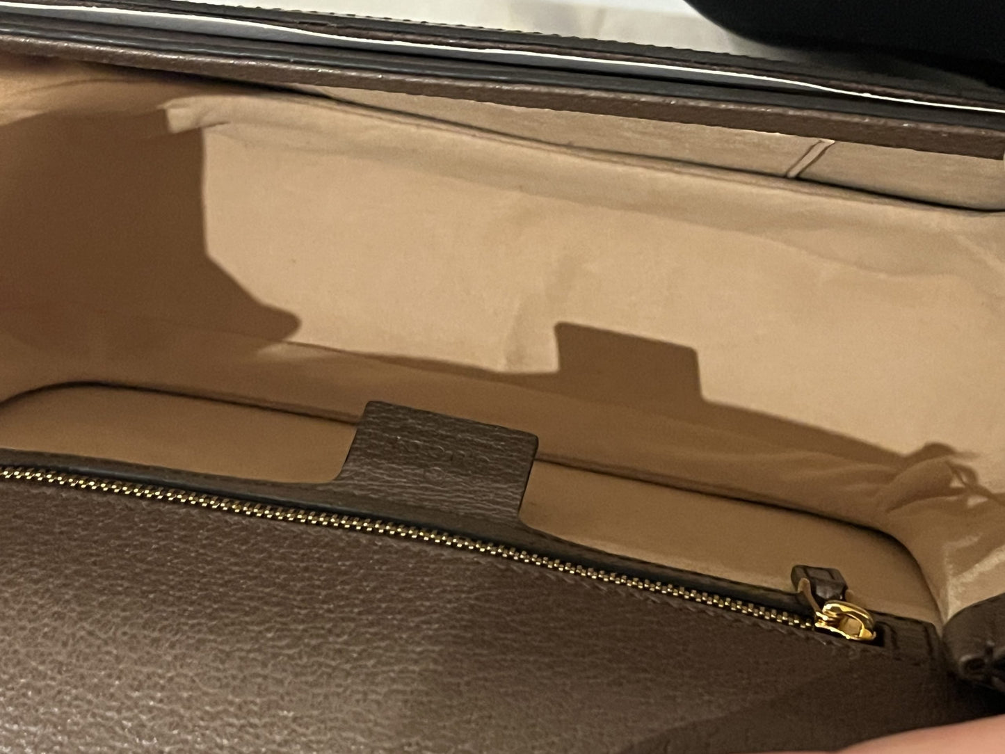 Gucci GG Medium Ophidia Bag in Beige and Ebony