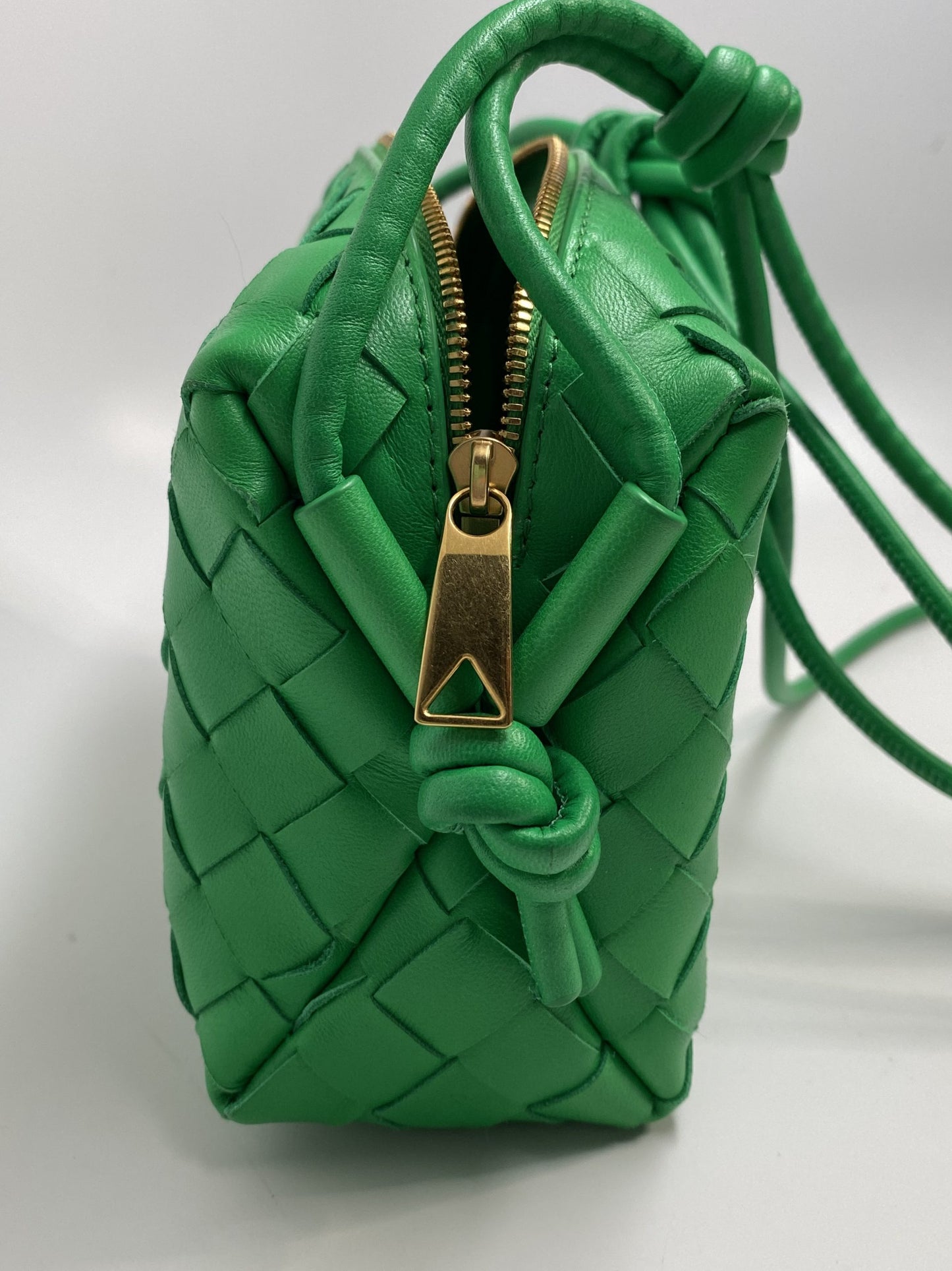 Bottega Veneta Mini Loop Camera Bag Parakeet Green