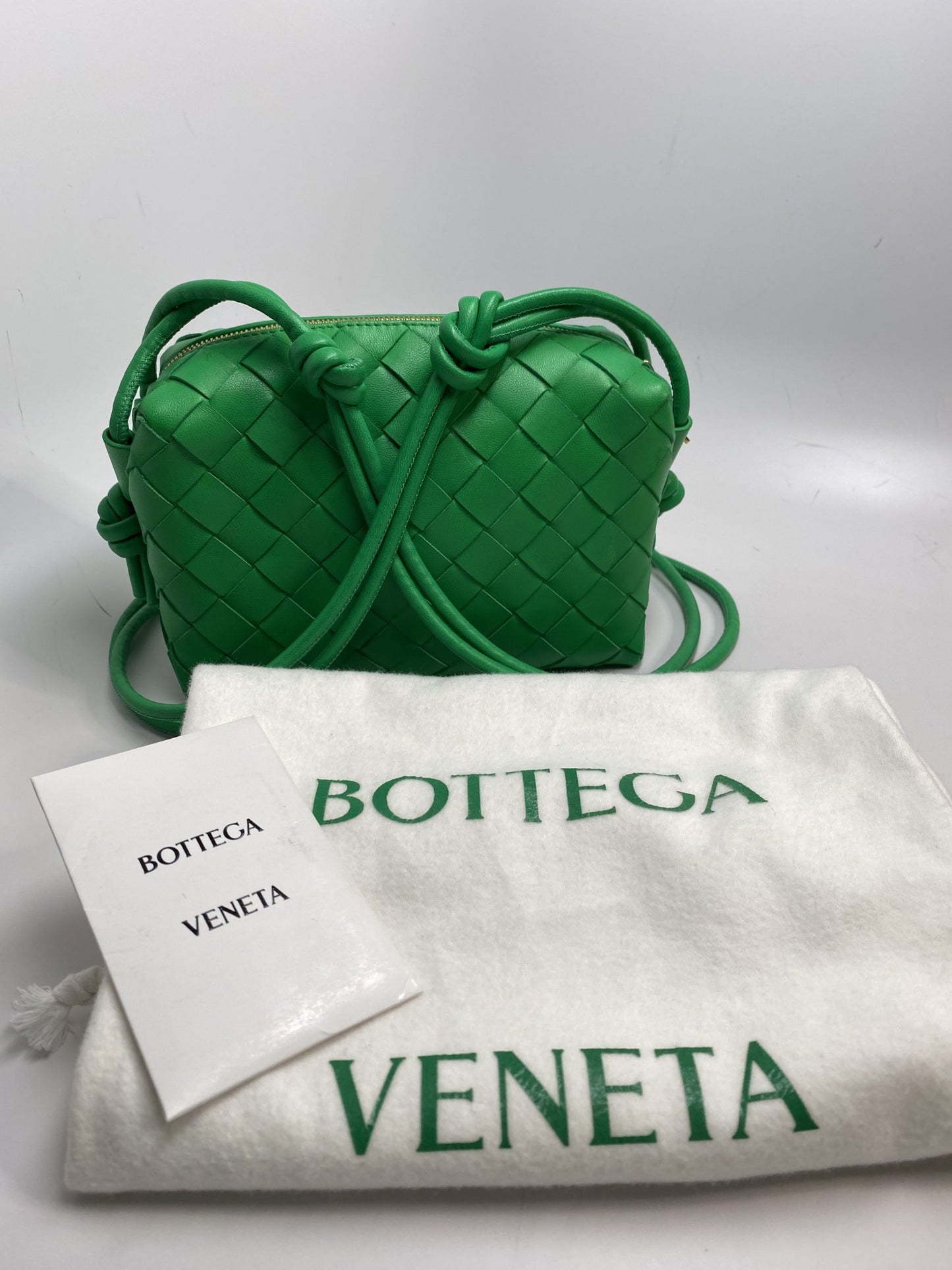 Bottega Veneta Mini Loop Camera Bag Parakeet Green