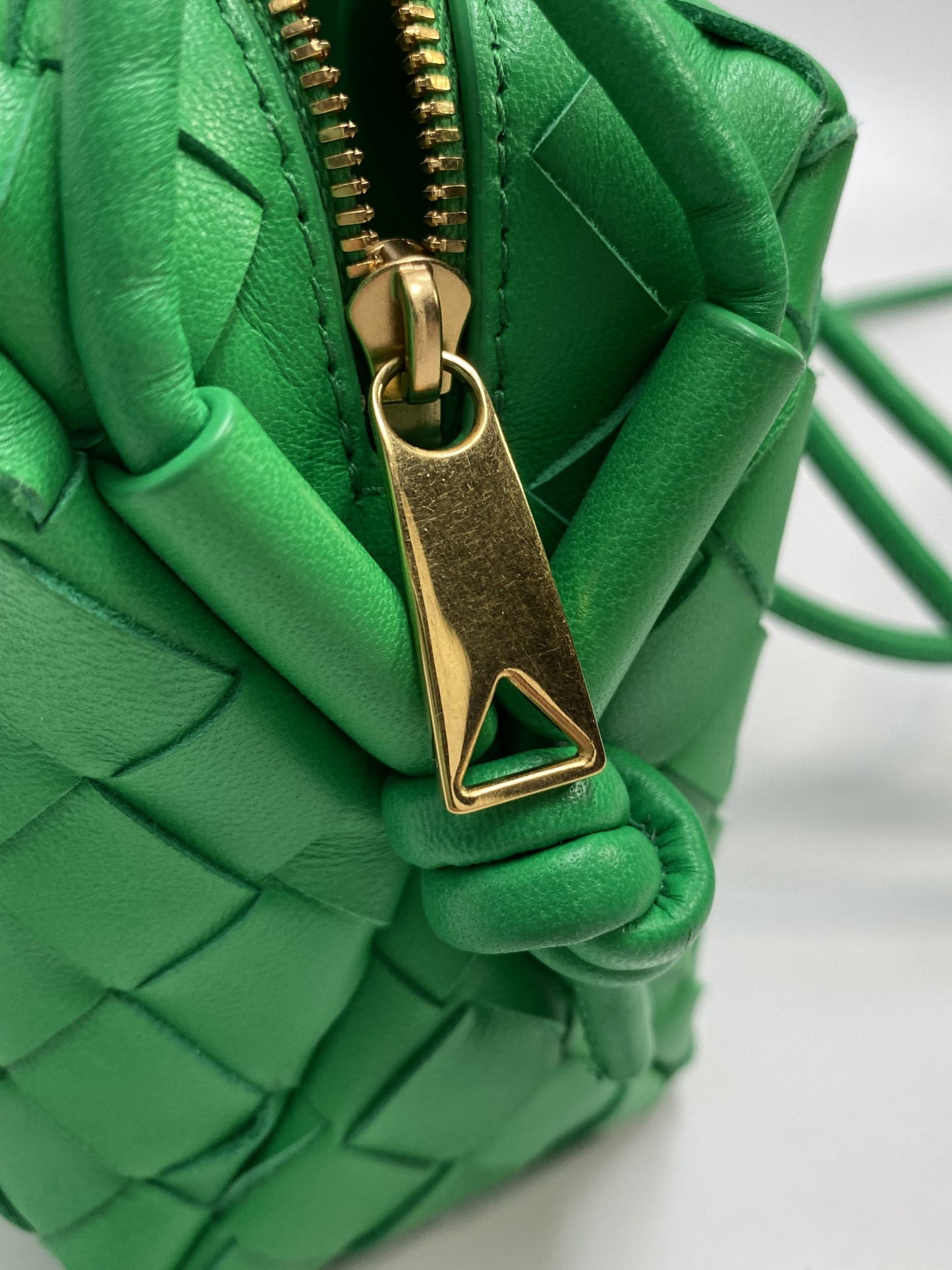 Bottega Veneta Mini Loop Camera Bag Parakeet Green