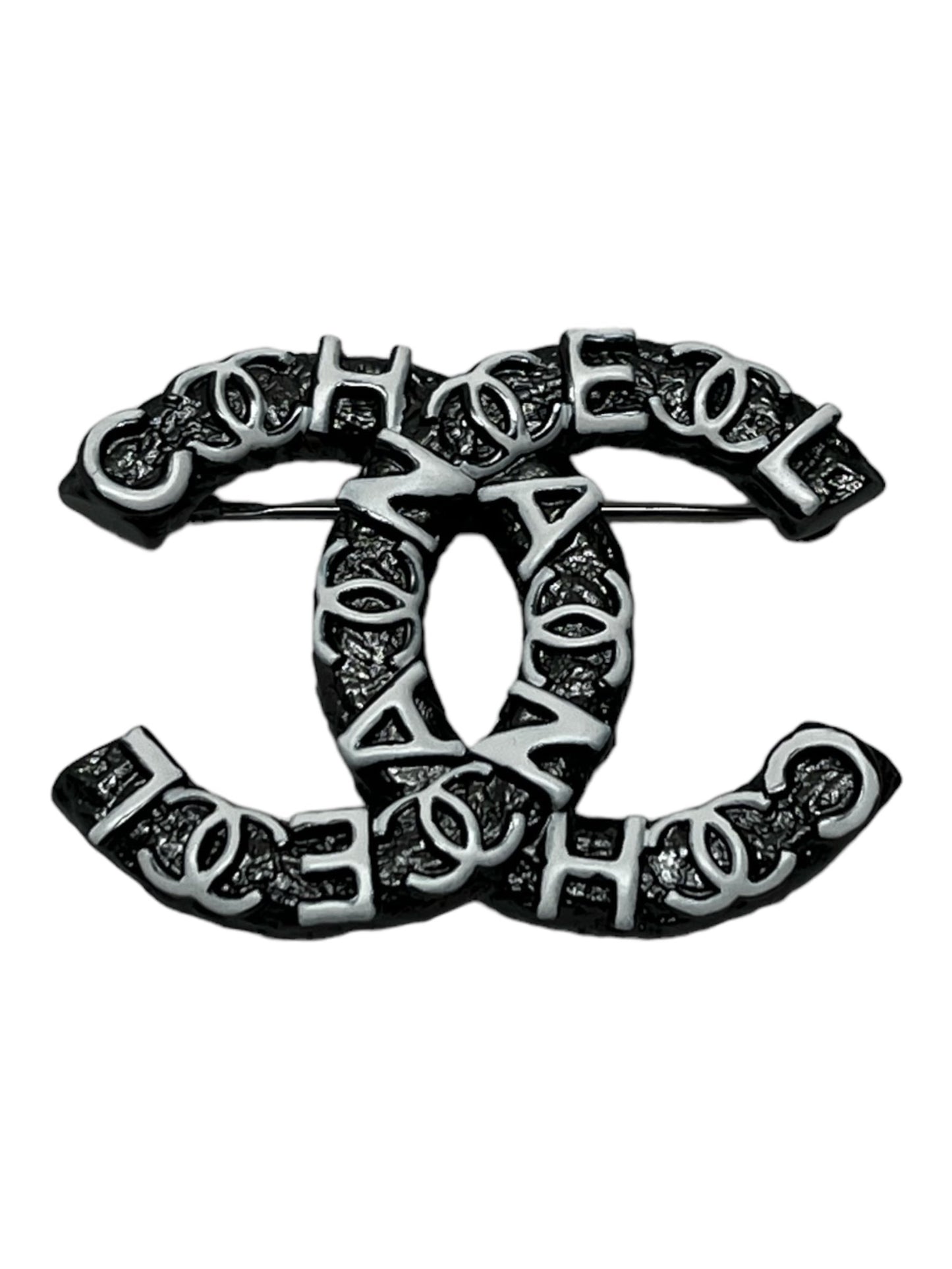 Chanel CC Logo Metal with Enamel Brooch