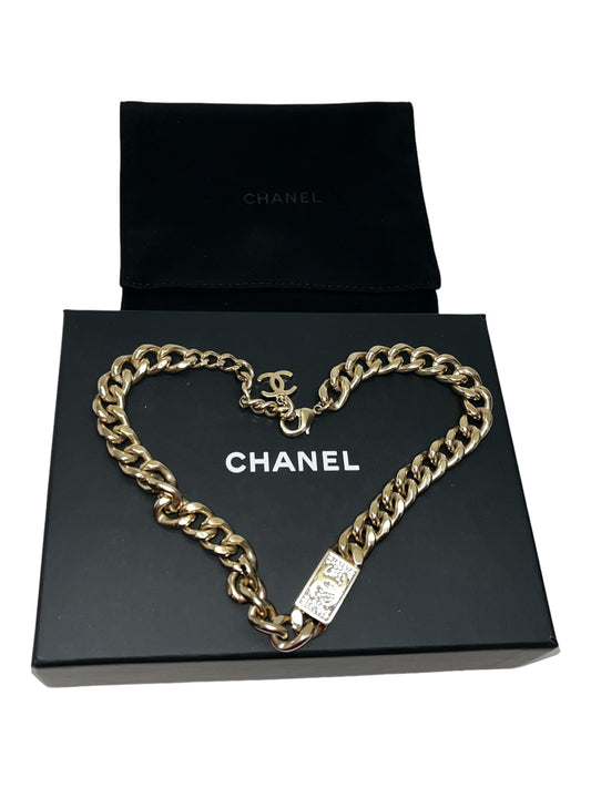 Chanel CC Chain Link Choker Necklace