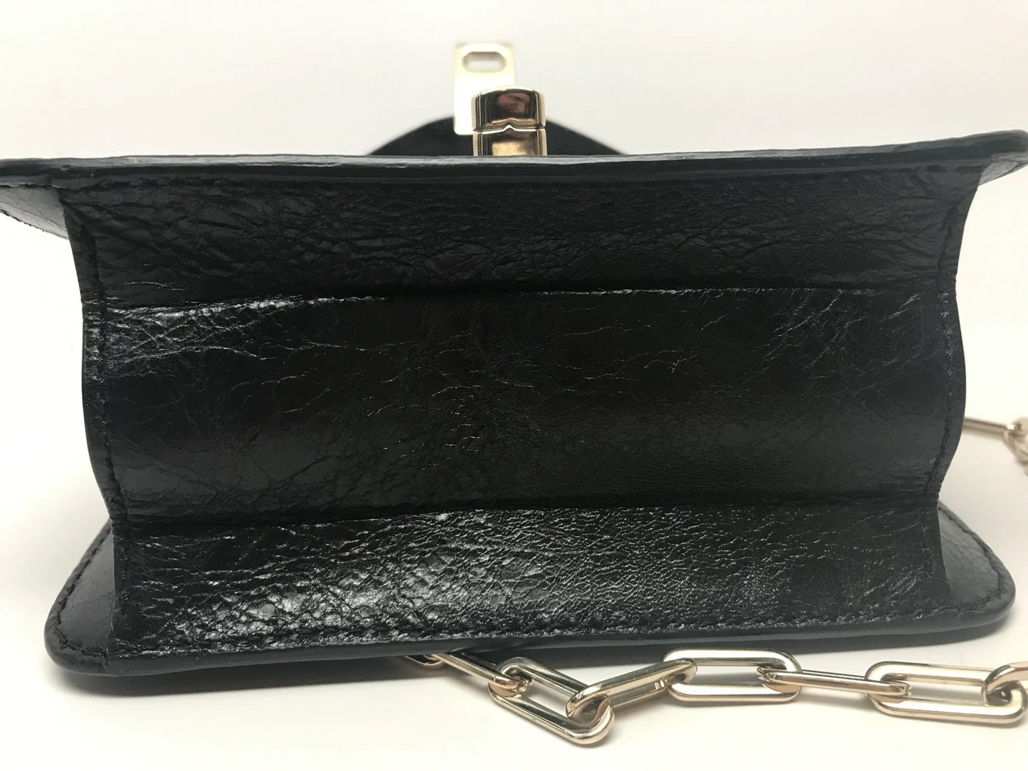 VALENTINO GARAVANI BLACK PANTHER CHAIN LINK SHOULDER BAG