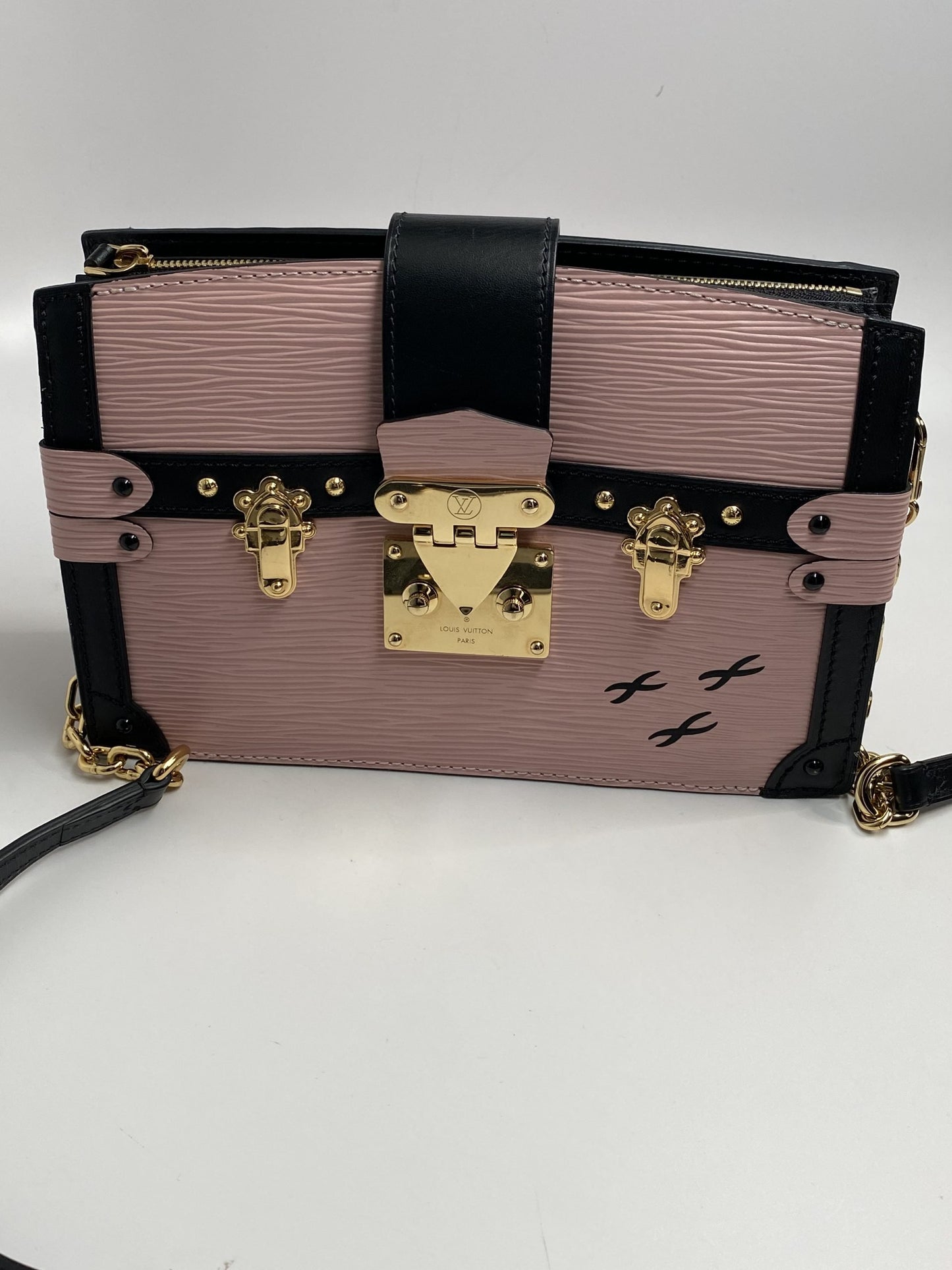 Louis Vuitton Trunk Clutch Rose Ballerine Epi