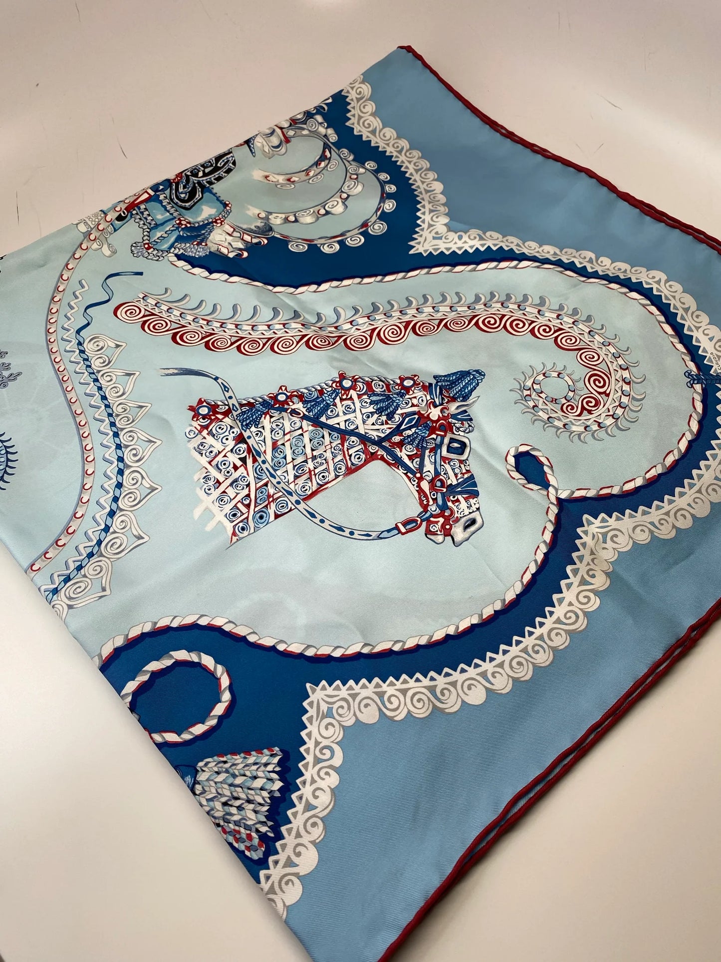 HERMES PAPEROLES 100% SILK TWILL SCARF