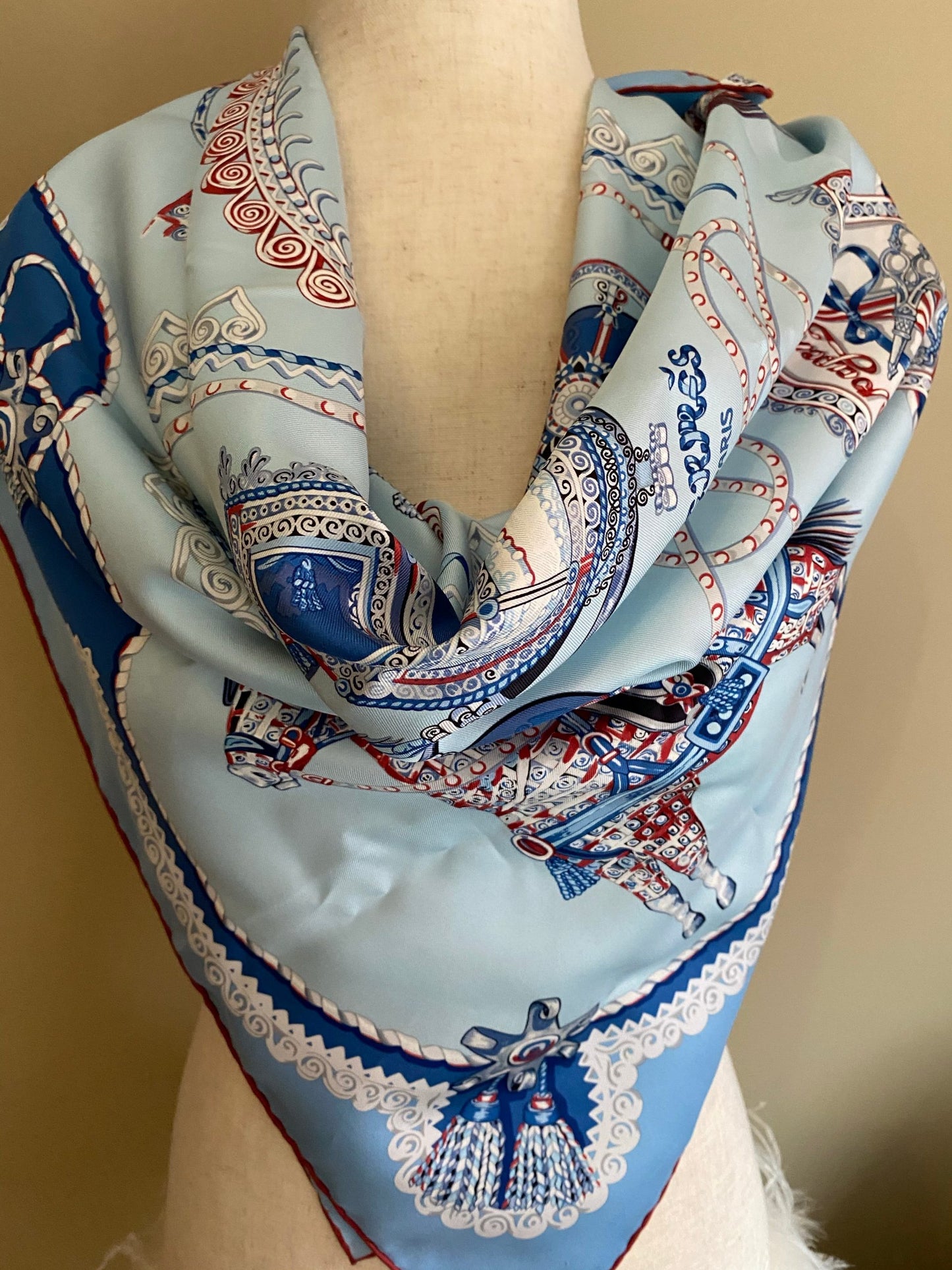 HERMES PAPEROLES 100% SILK TWILL SCARF