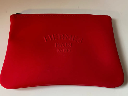 HERMES TROUSSE FLAT PM - ROUGE